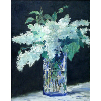 РЕПРОДУКЦИИ НА КАРТИНИ Бели люляци в стъклена ваза (1882)